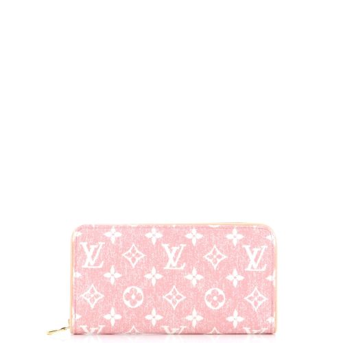 Zippy Wallet Monogram Jacquard Denim