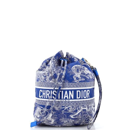 Logo Travel Drawstring Pouch Printed Fabric