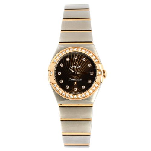 Constellation Quartz Watch Stainless Steel and Rose Gold with Diamond Bezel and Markers 23