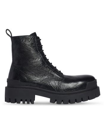 Balenciaga Women's Strike 20MM Lace-up Boot Black