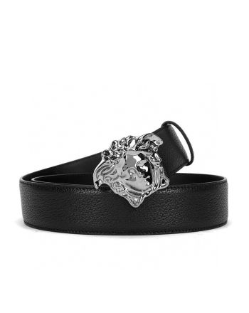 Versace La Medusa Leather Belt Classic Black