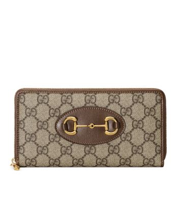 Gucci 1955 Horsebit Zip Around Wallet 621889 Coffee