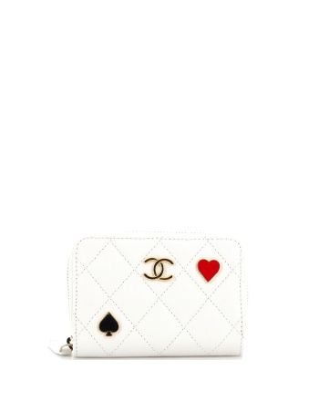 Coco Casino Zip Coin Purse Quilted Caviar