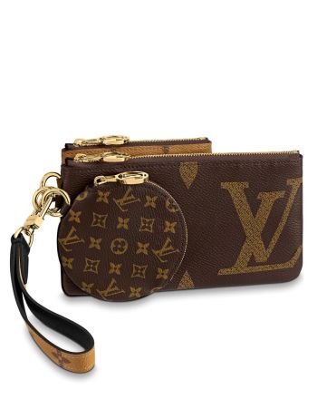 Louis Vuitton Trio Pouch M68756 Brown